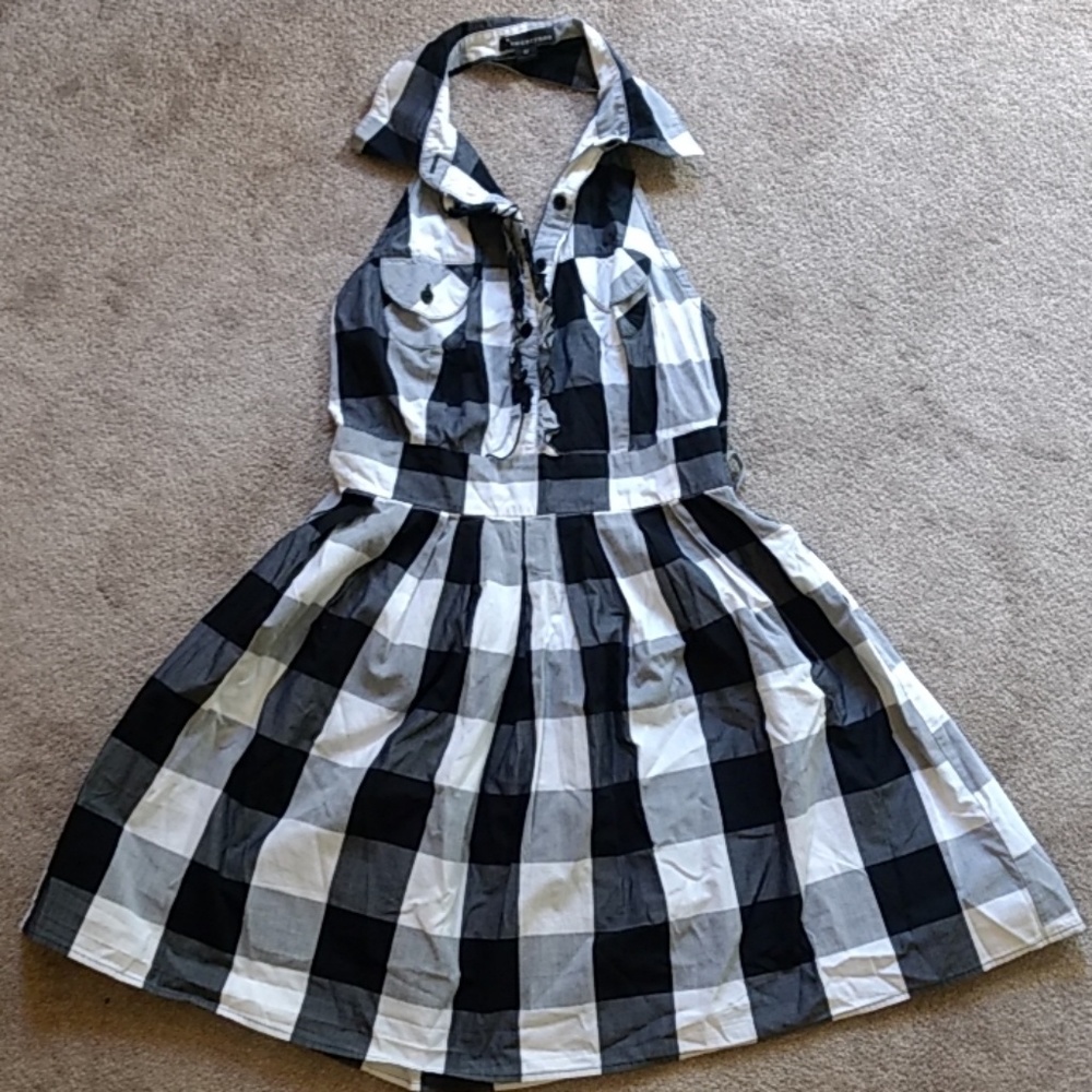 Black and White check summer dress.